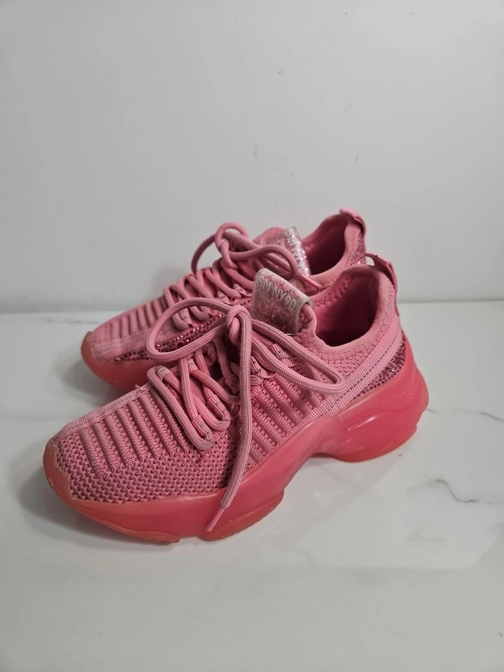 Steve Madden Máxima Zapatilla Textil Rosa Estrás Niños Niñas 13M Foto 3 de 4
