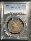 1861 Half Dollars Liberty Seated PCGS XF-45