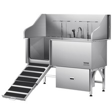  New VEVOR 304 Stainless Steel Dog Washing Station,61 Inch Pet Grooming Tub with