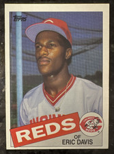 1985 Topps Eric Davis #627 Cincinnati Reds MLB Baseball Rookie Base Set Card. rookie card picture
