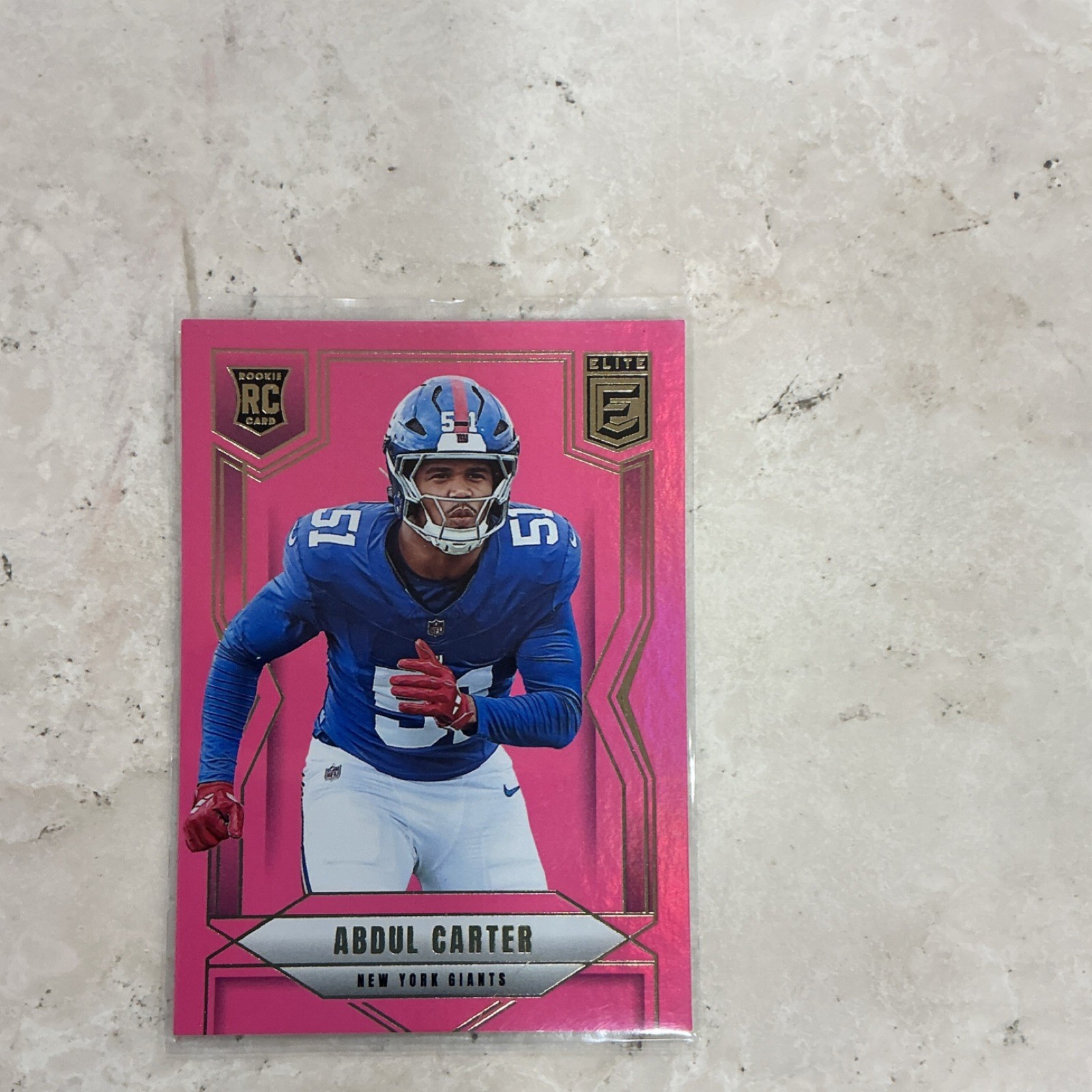 Panini 2025 Donruss Elite Rookies Abdul Carter #111 Pink Ink New York Giants RC