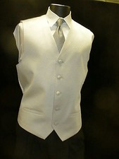 Formal Vest Full Back - Ice Lt. Silver  VF604