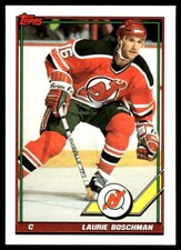 1991-92 Topps #202 Laurie Boschman New Jersey Devils Hockey Card