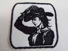 Western Cowgirl Embroidered Iron On Patch