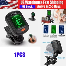 LCD Clip On Chromatic Acoustic Tuner Electric Guitar Banjo Violin Bass Ukulele