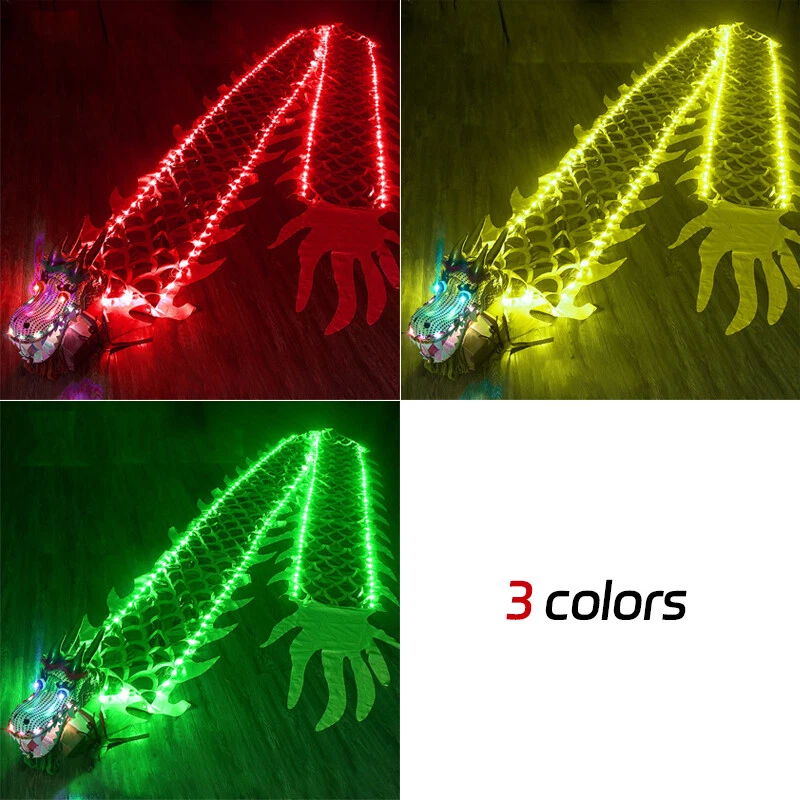 Chinese Style Dragon Dance Props With Light Children Performance Props Gift NEW - Image 3 of 4