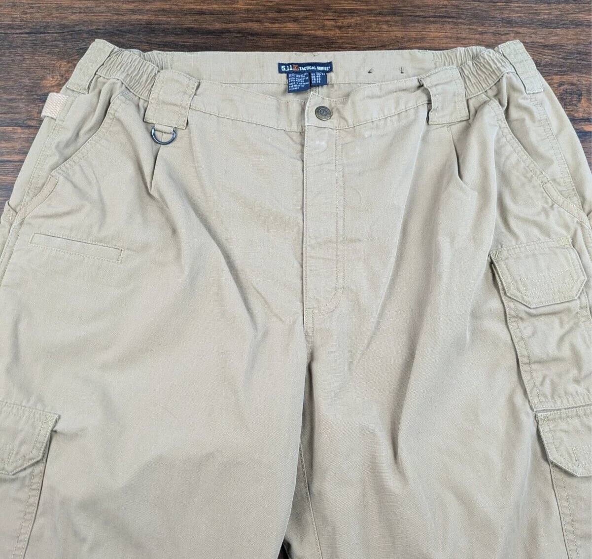 5.11 TACTICAL Pants Mens 40 Beige Canvas Cargo Taclite Pro Double Knee 74273