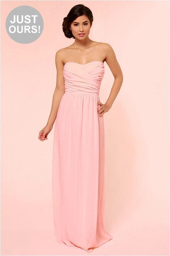 Strapless shop chiffon dress
