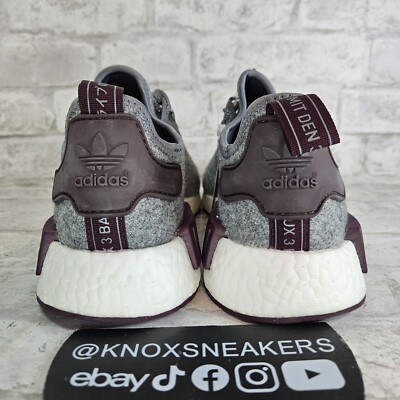 Adidas NMD R1 Men\'s‎ Size 8.5 Grey Wool 3M Maroon Boost Sneaker CQ0761 Adidas NMD R1 Grey Wool 3M Maroon Size 9. CQ0761 | eBay main image 4