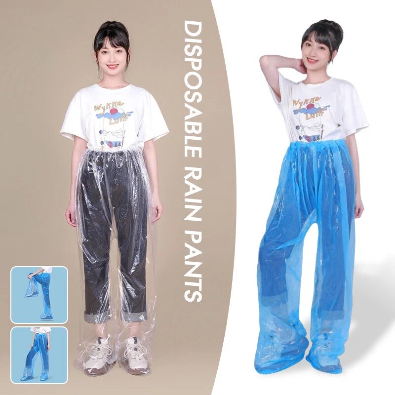 Disposable Clear PVC Trousers Plastic Pants Fishing Waterproof Protect  Outdoor