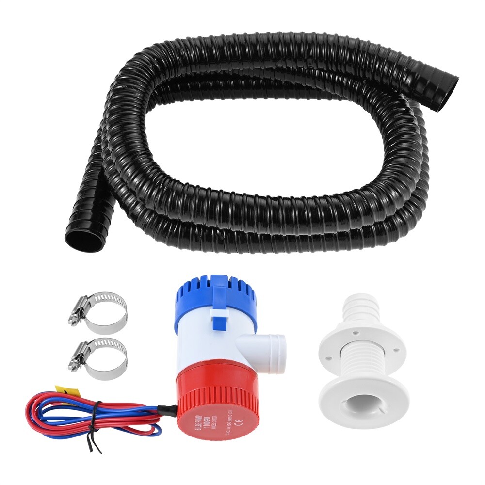 1 Pack 1100GPH 12V Electric Marine Submersible Bilge Sump Water