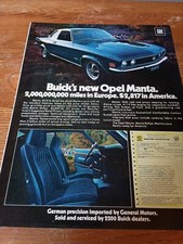 1973 Buicks New Opel Manta Magazine Ad