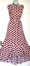 JOANNA HOPE POLKA DOTS PRINT HI LOW JERSEY EVENING PARTY DRESS SIZE 26