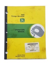 John Deere 3800 Forage Harvester Operator Manual OM-E49870 Issue B7 Good shape