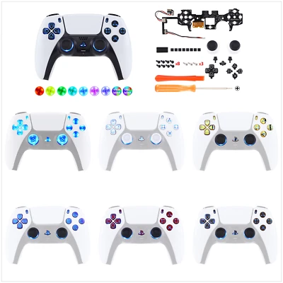 EXTREMERATE 7 Colors 9 Modes Luminated Buttons LED Kit For PS5 Controller BDM-030 BDM-040