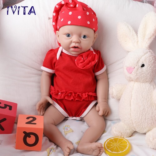 Cute 38cm Full Body Silicone Rebirth Baby Doll Lifelike Girl can take a pacifier - Picture 8 of 12