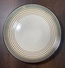 Lot of 3 Gibson Elite Forest Lake Taupe Dinner Plate 10.75” Gray Rings
