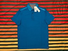 NOS NWT Calvin Klein Jeans Regular Fit Polo Golf Shirt Mykonos Blue Mens Small