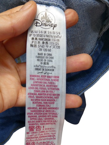 Disney Kids Denim Jacket Original Mickey Mouse Embroidered Size 5/6 Unisex - Picture 12 of 12