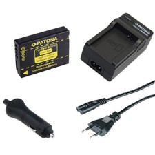 Batteria Patona + caricabatteria casa/auto per Panasonic DMC-ZX1K,DMC-ZX1R