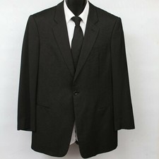 Armani Collezioni Saks Fifth Avenue Black Patterned No Vent Sport Coat Mens 42 R