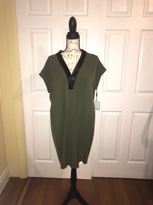 calvin klein olive green dress