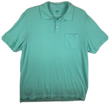 IZOD Saltwater Polo Mens Size XL Light Green Collared Pocket