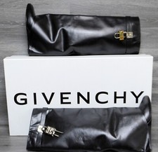 Givenchy Black Shark Lock Leather Boots (Size...