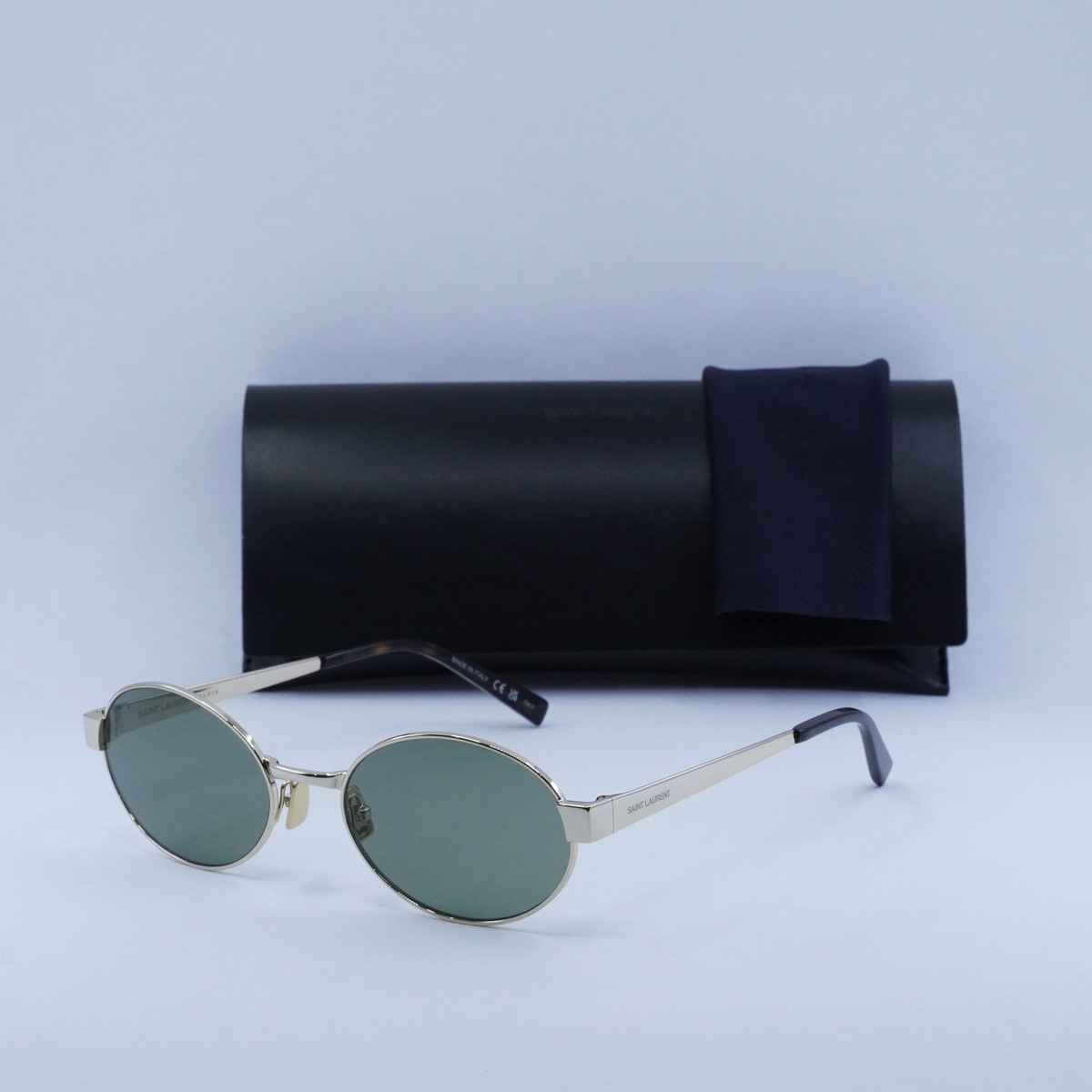 SAINT LAURENT オハルフレムサンクラス SL692 003 New SAINT LAURENT SL692 003 Gold/Green 55-19-145 Sunglasses