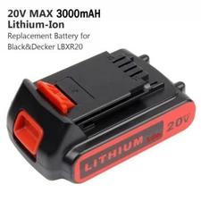 Pack 20V Battery 3.0Ah replace for Black and Decker 20V Max Lithium Battery LB20