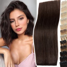 Short Topper Clip In Top/Side 100 Remy Human Hair Pad One Piece Extensions