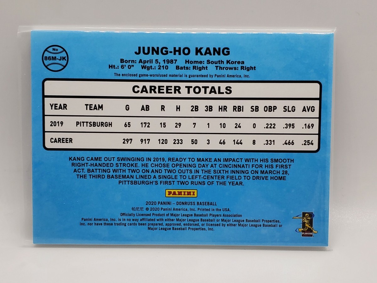 2020 Panini Donruss - Retro 1986 Materials Jung-Ho Kang #86M