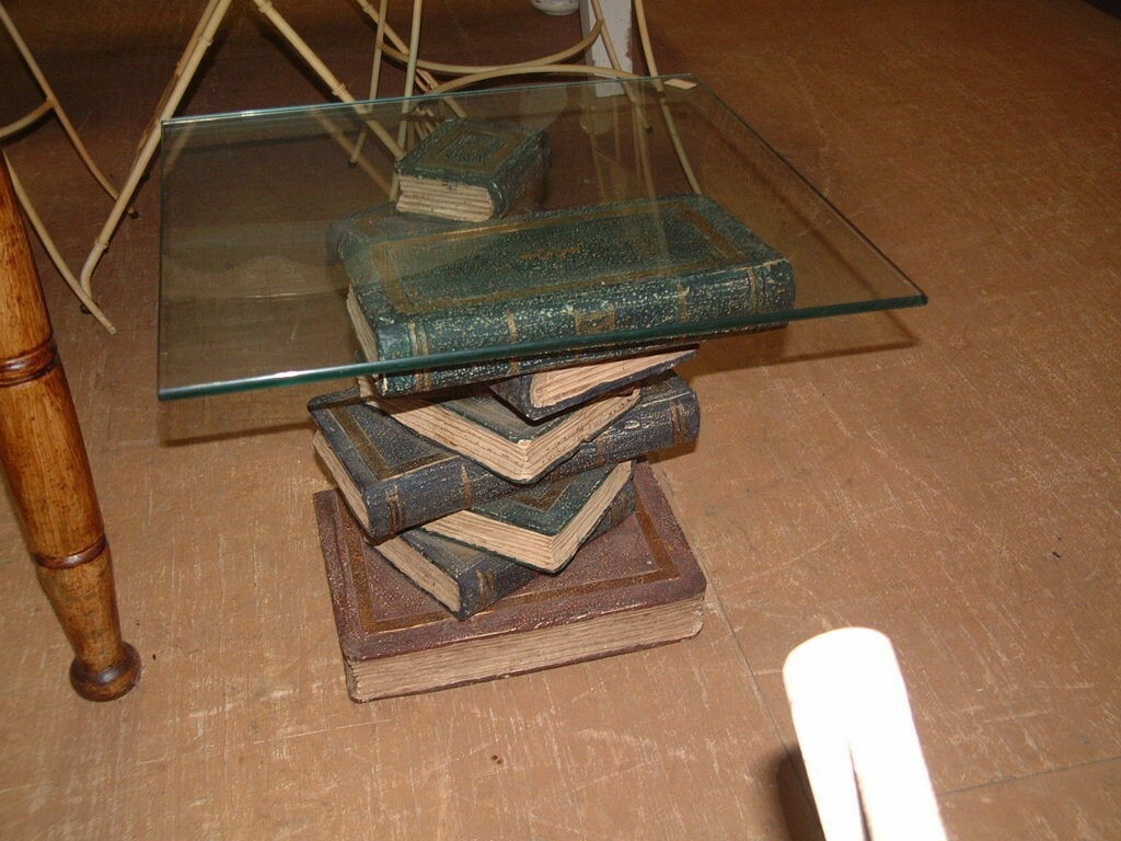 Vintage "Book" End Table Lamp or Couch Table, 20 X 20 Wide X 17 Height