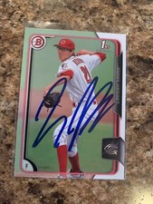 Jimmy Herget Signed 2015 Bowman Prospects Auto Cincinnati Reds # 30
