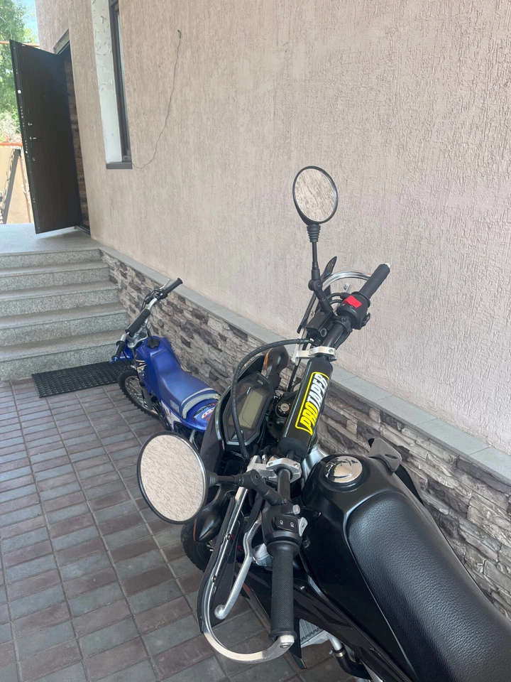 Espejo retrovisor plegable M8 M10 para YAMAHA XT 125R 125X 250 600E 660R 660X 660Z Foto 3 de 4