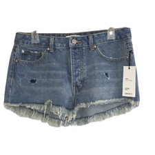 Festival Shorts New Forever 21 Denim Distressed Destroyed Size 29 Jean Short E2