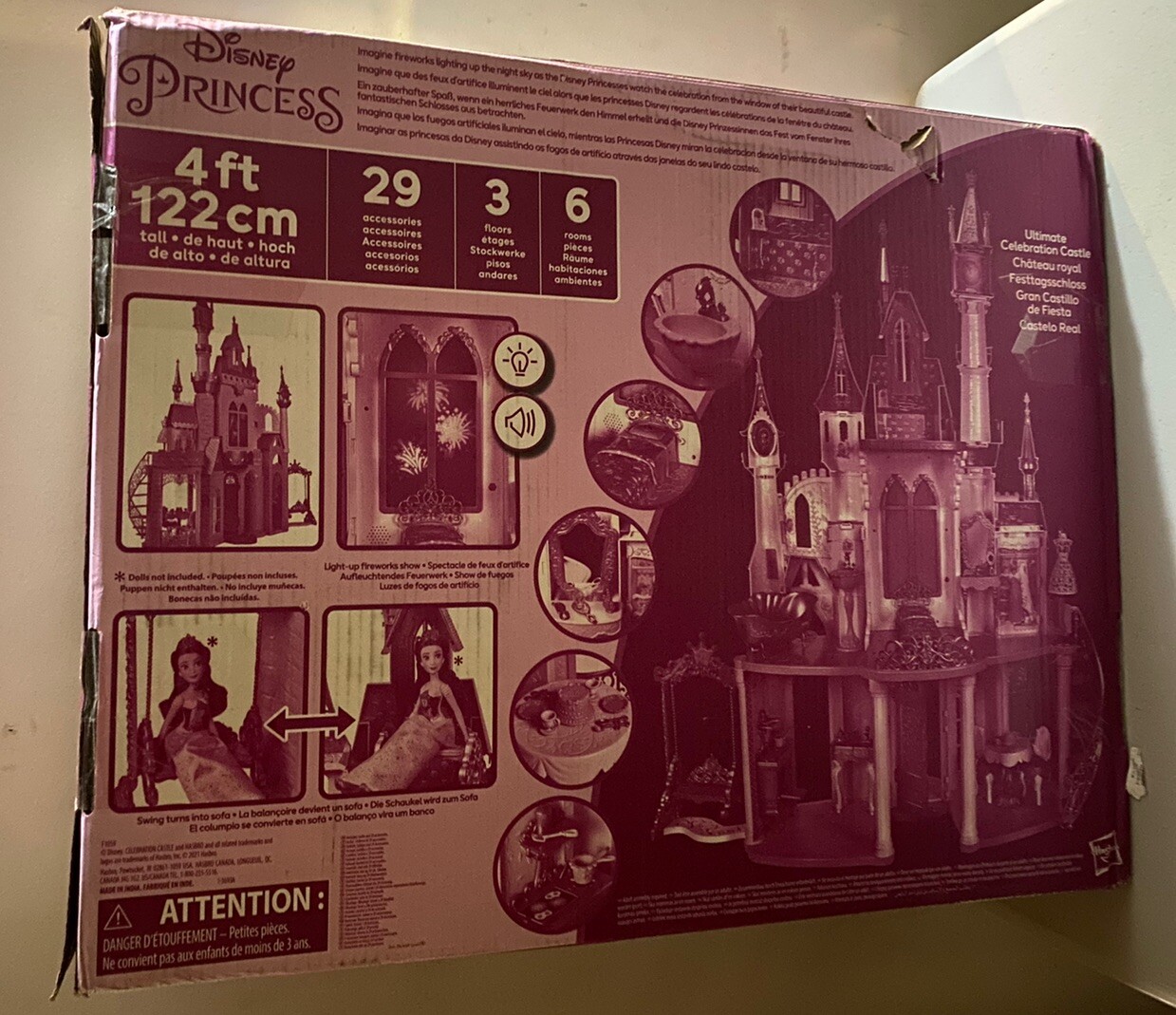 Disney Princess Ultimate Celebration Castle, 4 Feet Tall Doll House with Furn... 5010993840557