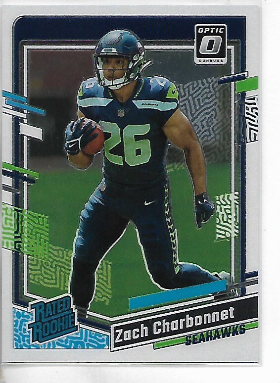 2023 Donruss Optic Zach Charbonnet Rated Rookie Card # 294