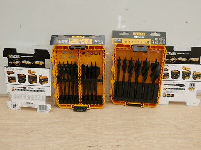 DeWALT DT90238 6-TEILIGES DREIFLUTIGES HOLZBOHRER SCHLAG + DT70751 9-TEILIGES FLACHBOHRER-SET