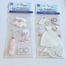Jolee's Boutique Scrapbook Lot of 2 Stickers NIP WEDDING BRIDE