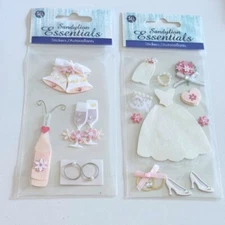 Jolee's Boutique Scrapbook Lot of  2 Stickers NIP WEDDING BRIDE