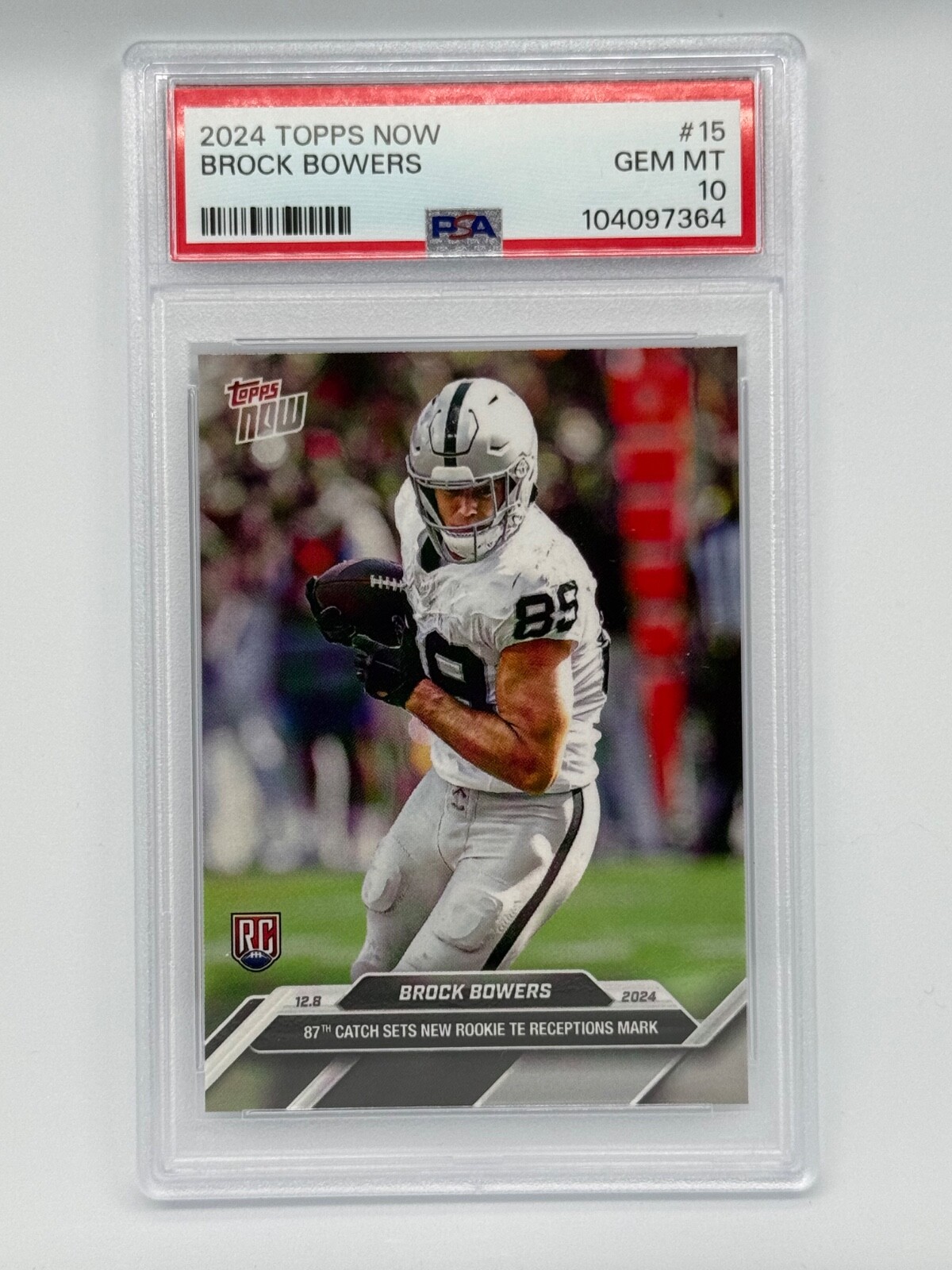 2024 TOPPS NOW #15 BROCK BOWERS PSA 10