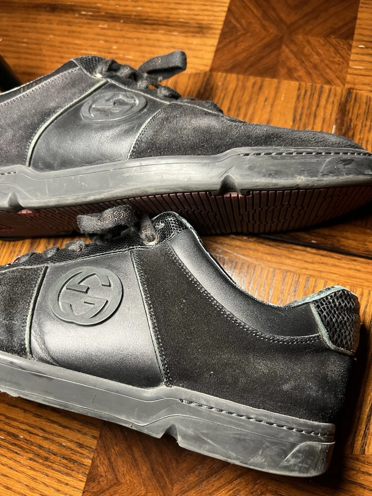 BASKETS GUCCI HOMME TAILLE 11   CUIR   DAIM   PEAU DE LÉZARD ET DE SERPENT