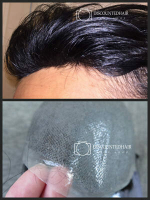 Mens Hair Replacement System Thin Skin Toupee BIO Hair Pieces Express Shipping