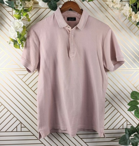 Zara Man Pink Polo T Shirt Short Sleeve 