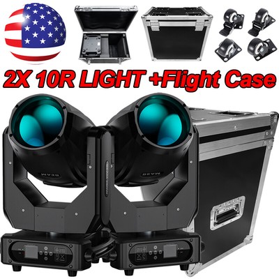 Holdlamp 2Pcs 280W 10R Beam Moving Head Light w/Flightcase RGBW Gobo Spot Stage