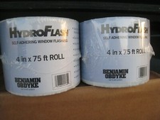 BENJAMIN OBDYKE HYDROFLASH 4" x 75' - 2 ROLLS HYDRO FLASH house wrap tape