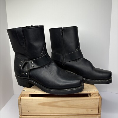 韓国発!【BLACKUP】Dingo Suede Buckle Long Boots DI210 Dingo Women's Harlee Leather Round Toe Boot - Black