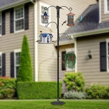 93 Inch Bird Feeder Poles Hanger Bird Feeding Station Upgrated Wild Bird Feed...