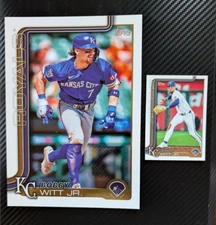 2025 Topps Super Box Oversized Jumbo Bobby Witt Royals + Base - dinged corners